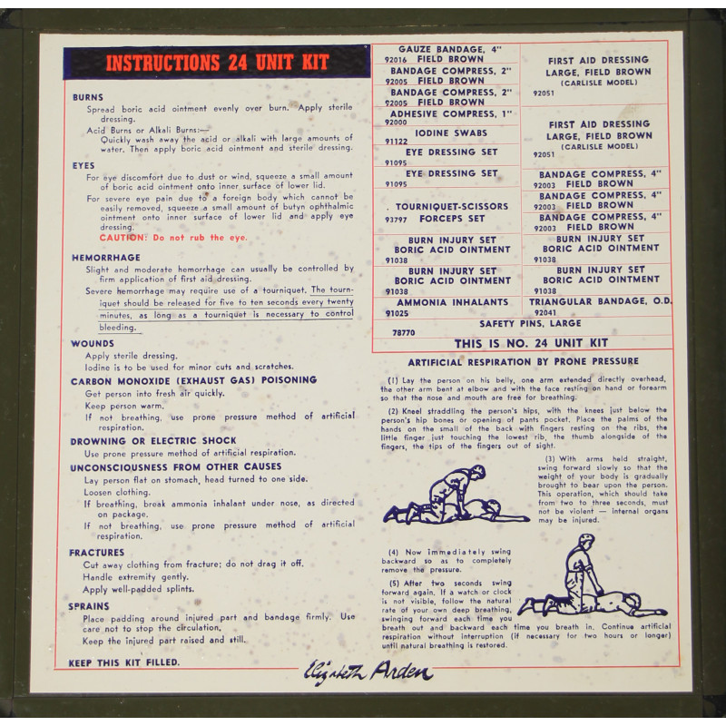 Boîte de premiers secours, First-Aid, 24-Unit, 1er type