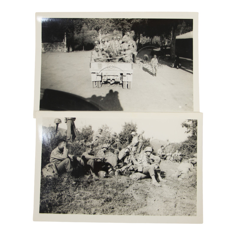 Lot de cinq photographies, US Army, Medic