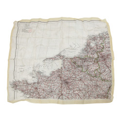Map, Silk, Escape, MI 9, Northwestern Europe, Normandy