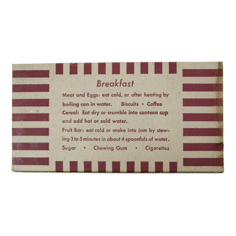 Ration, Type K, Breakfast, 1944, intacte