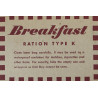Ration, Type K, Breakfast, 1944, Untouched