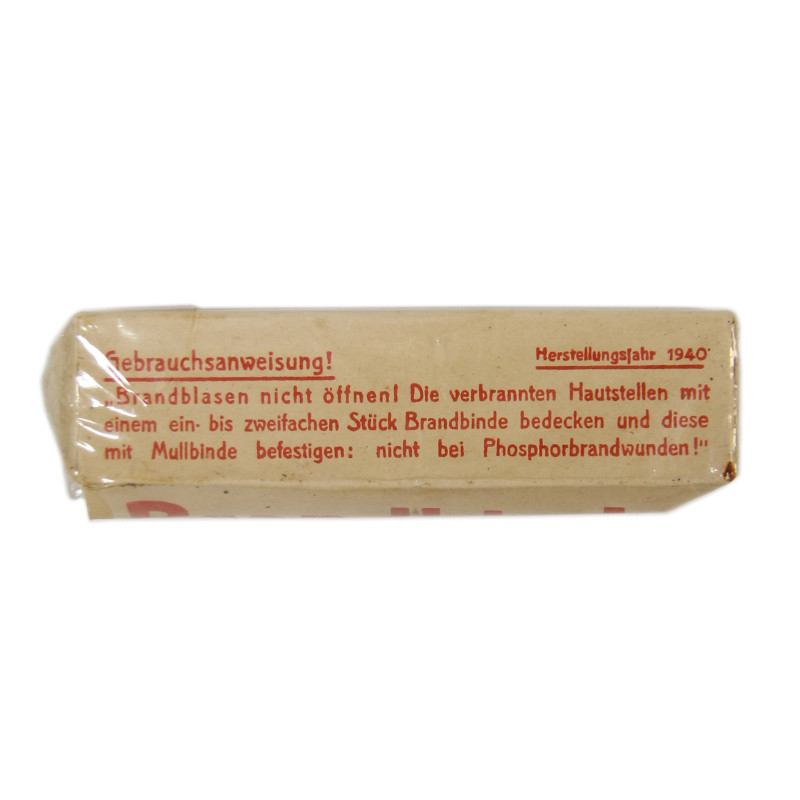 Bandage allemand, traitement des brûlures, Brandbinde, 1940, intact