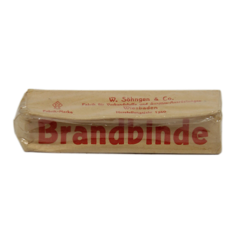 Bandage allemand, traitement des brûlures, Brandbinde, 1940, intact