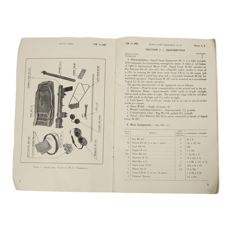 Lampe de signalisation SE-11, complète