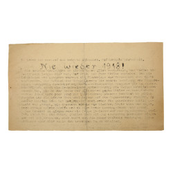 Tract français, Nie wieder 1918!