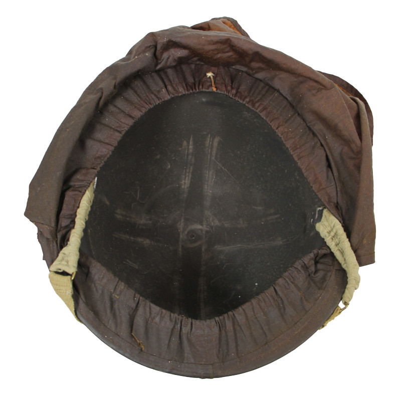 Casque Mk II, britannique, 1941, avec couvre-casque anti-gaz, D-Day
