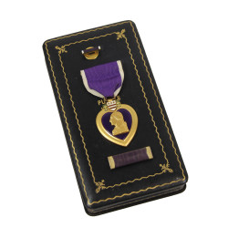 Coffret médaille, Purple Heart, Pvt. Herman Schwamenfeld, Co. I., 18th Inf. Regt., 1st Infantry Division, WIA, Belgique