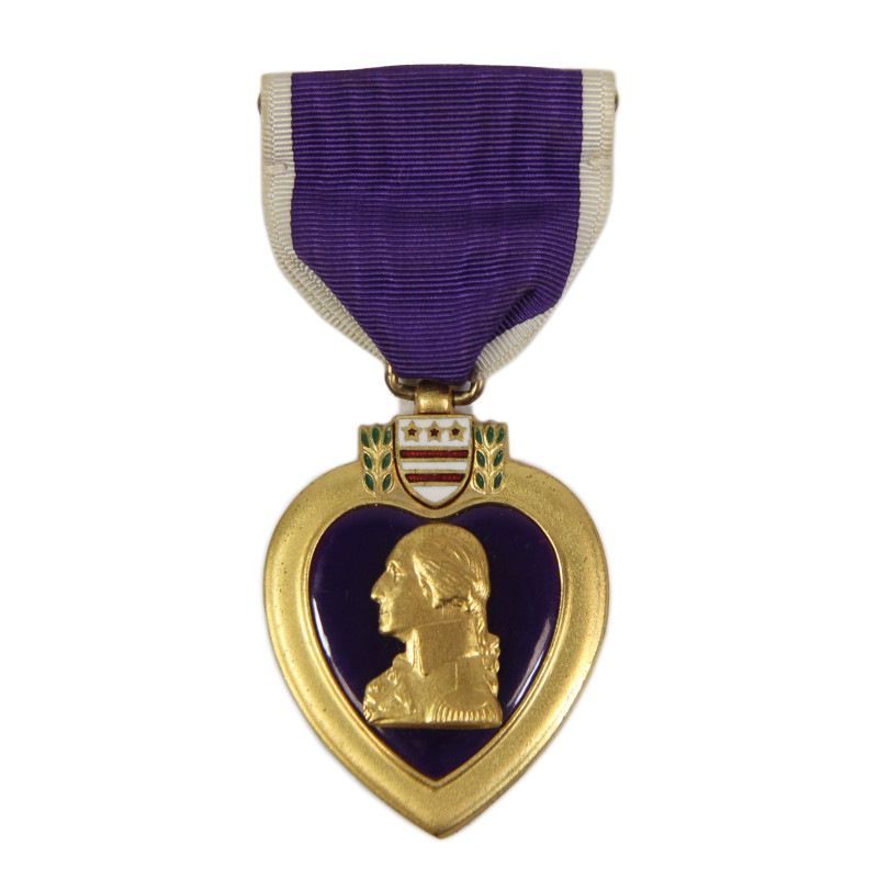 Coffret médaille, Purple Heart, Pvt. Herman Schwamenfeld, Co. I., 18th Inf. Regt., 1st Infantry Division, WIA, Belgique
