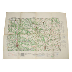 Map, British, LISIEUX, Normandy, 1943
