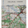 Carte britannique, LISIEUX, Normandie, 1943
