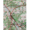 Carte britannique, LISIEUX, Normandie, 1943