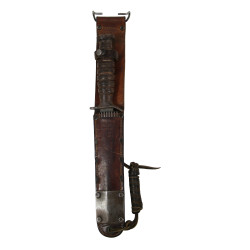 Knife, Trench, USM3, AERIAL on Blade, with Scabbard, USM6, MILSCO 1943
