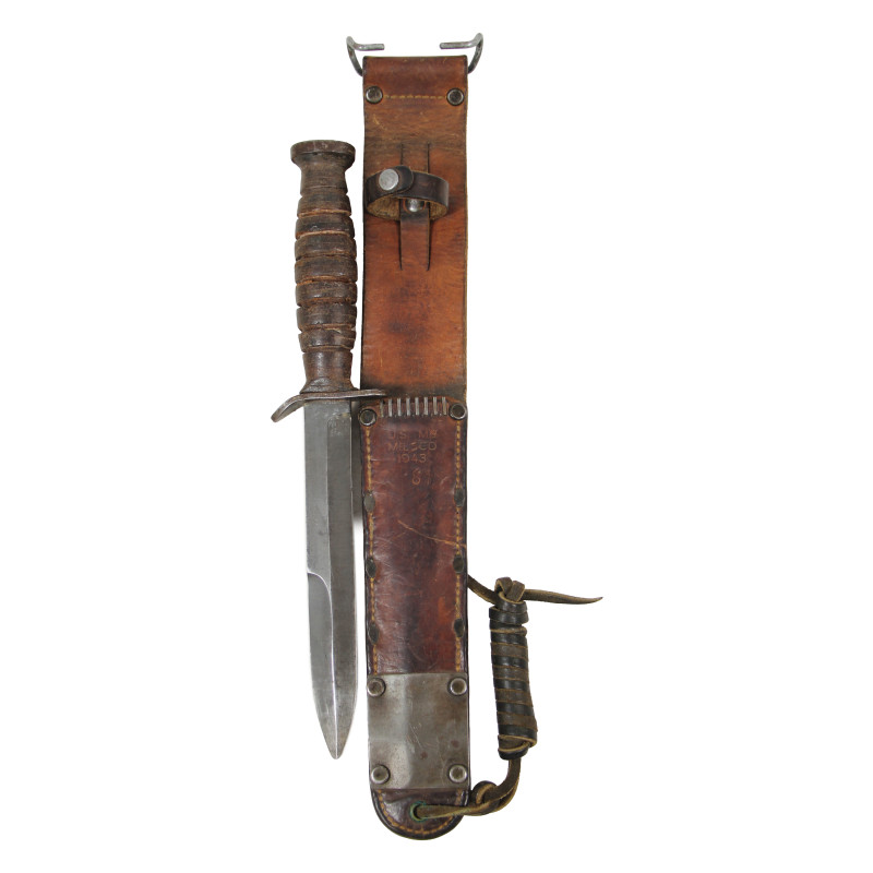 Couteau USM3 AERIAL (lame) & fourreau USM6, MILSCO 1943
