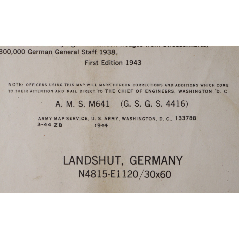Map, Allied, LANDSHUT, Germany, 1944