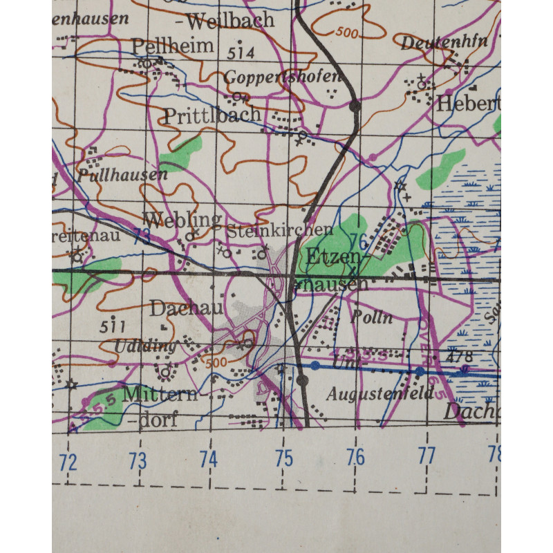 Map, Allied, LANDSHUT, Germany, 1944