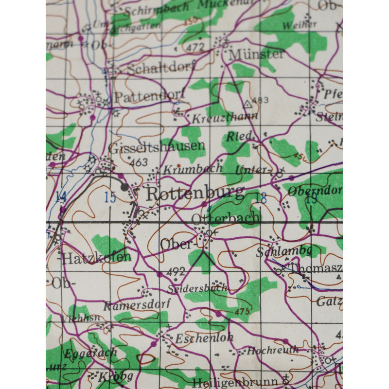Map, Allied, LANDSHUT, Germany, 1944