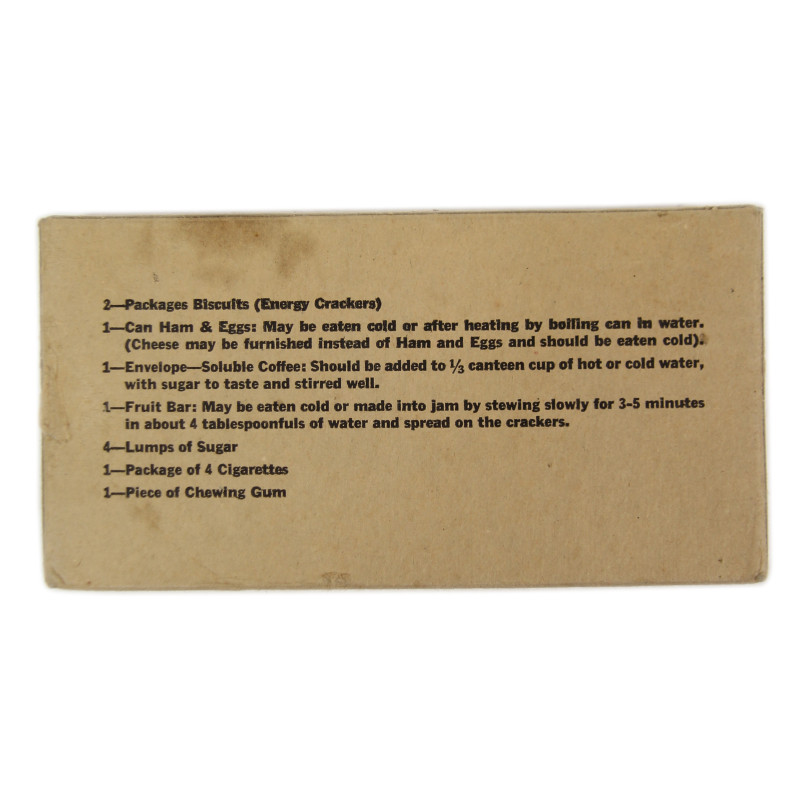 Ration, Type K, Breakfast Unit, 1st Type, Untouched