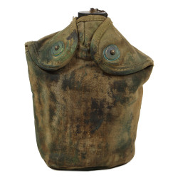 Gourde US Army, complète, 1943-1944, housse camouflée