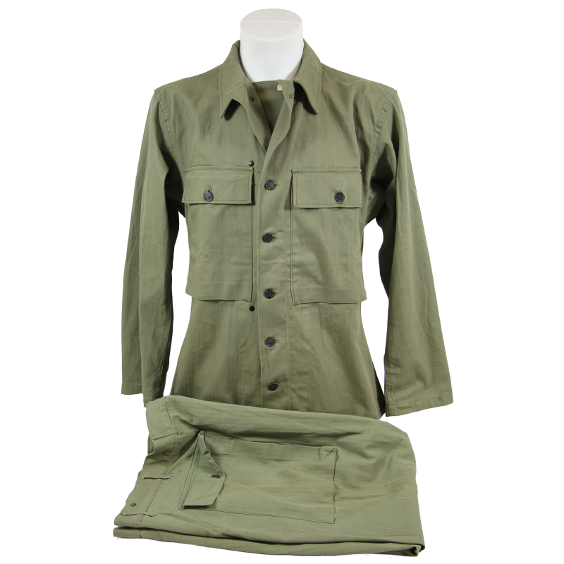Ensemble HBT (Herringbone Twill), Special, OD, veste et pantalon, 1942