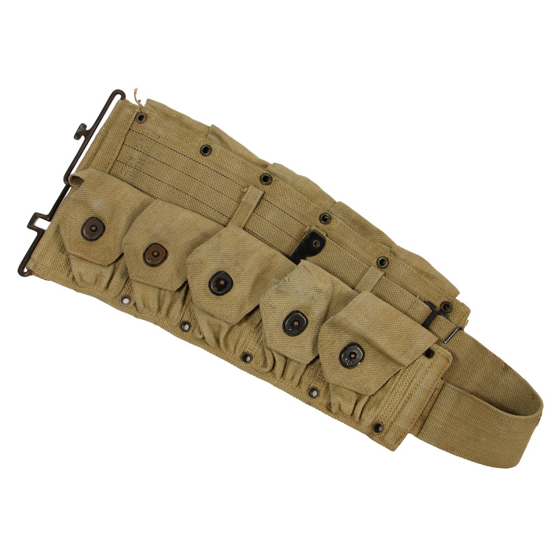 Ceinturon cartouchière M1 Garand, British-Made, M.E. CO. 1944