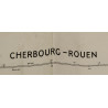 Carte, CHERBOURG-ROUEN, 1941, annotée, Utah Beach