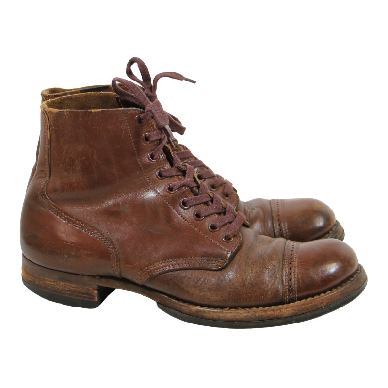 Brodequins de combat, US Army, Type II, cuir lisse, pointure 9 A