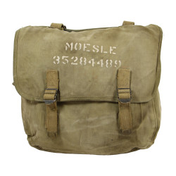 Bag, Field, M-1936, T/3 Frank Moesle, Co. C, Maint. Bn., 3rd Armored Division, ETO