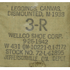 Leggings, Canvas, US Army, 3R, WELLCO SHOE CORP. 1942