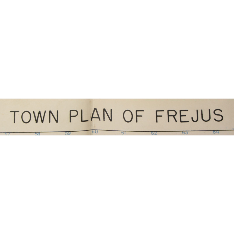 Map, Allied, TOWN PLAN OF FREJUS, France, Operation Dragoon, 1944