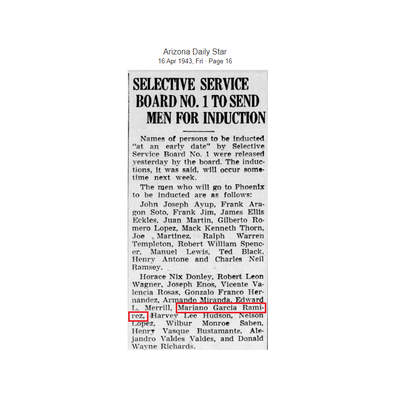 Report of Delinquency, Pfc. Mariano Ramirez, 1163rd Labor Sup. Co., Carentan, 1945