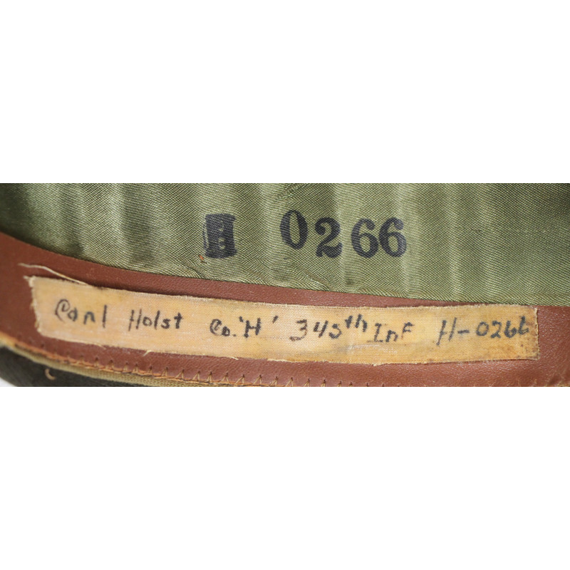 Calot troupe, chocolat, infanterie, T/4 Carl Holst, 345th Inf. Regt., 87th Infantry Division