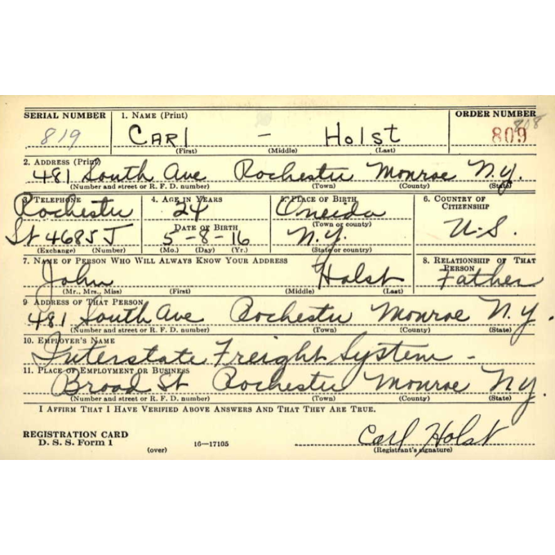 Cap, Garrison, Chocolate, Infantry, T/4 Carl Holst, 345th Inf. Regt., 87th Infantry Division