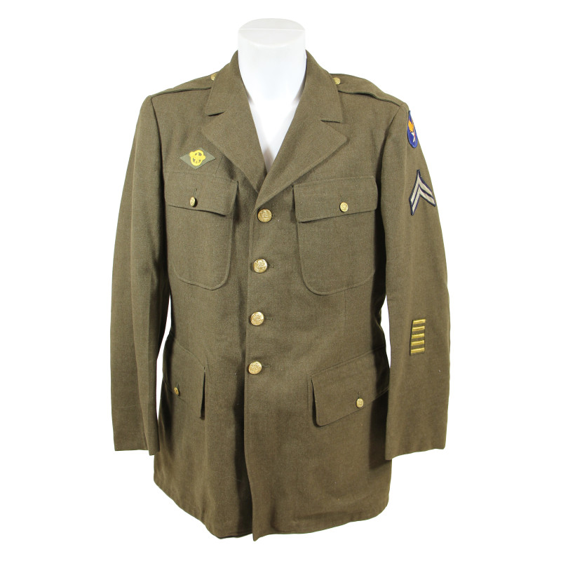 Coat, Serge, Wool, OD, Corporal, USAAF, 42R, 1942