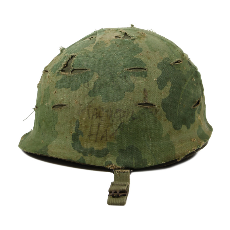 Casque M1, parachutiste, avec couvre-casque Mitchell, Viêt-Nam, 1967