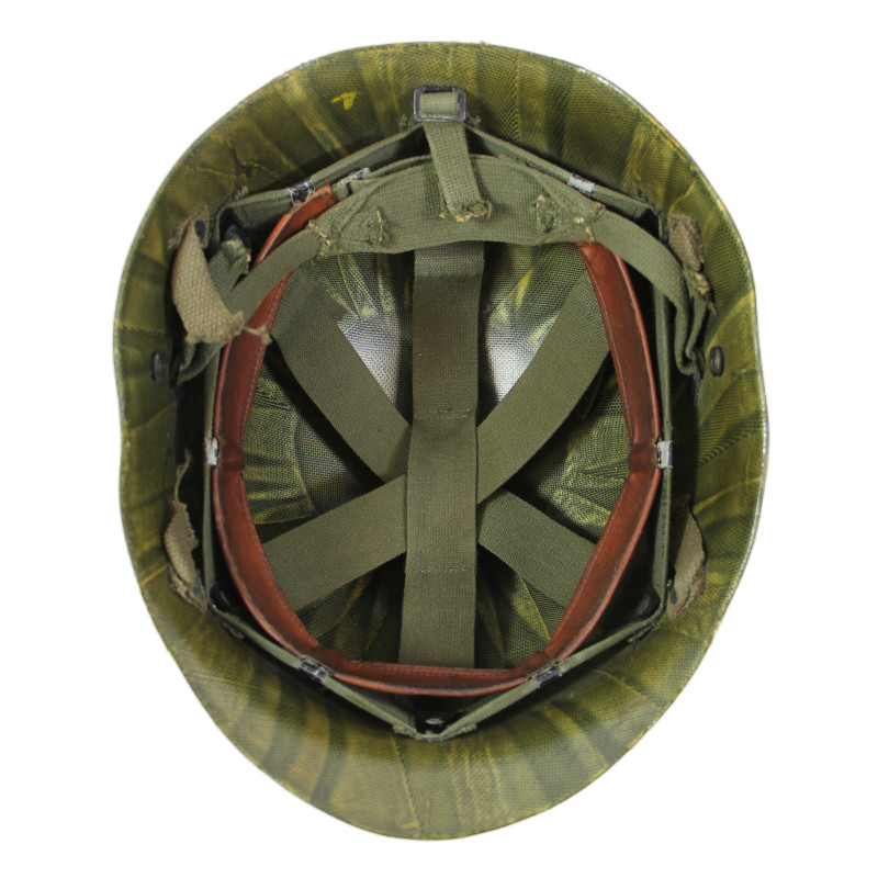 Casque M1, parachutiste, avec couvre-casque Mitchell, Viêt-Nam, 1967