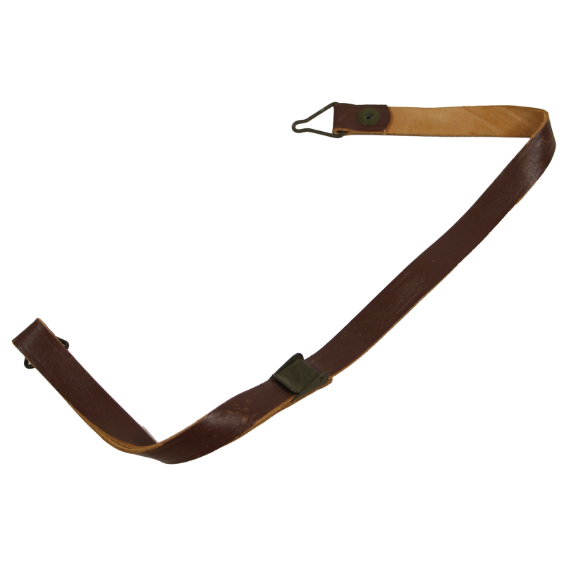 Chinstrap, Leather, for M1 Helmet Liner, OD Buckle, Hagerstown Leather Co.