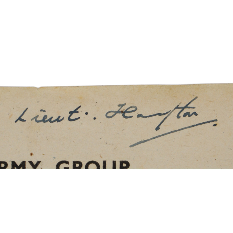 Message, Field Marshal Bernard Montgomery, Jour J, nominatif
