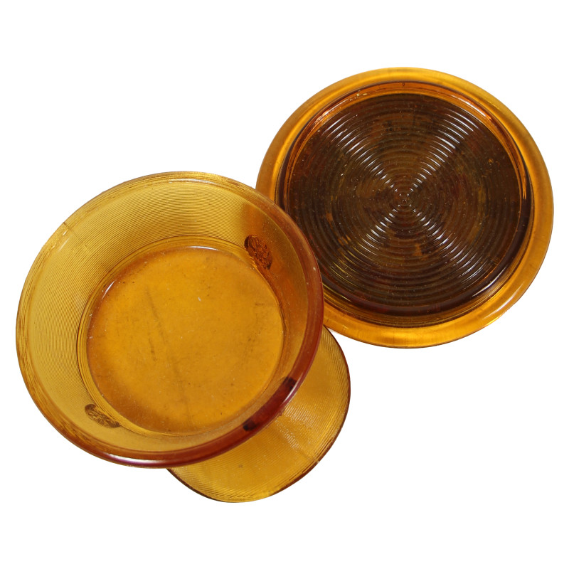 Jar, Powder, Glass, Amber, VICTORY VANITY, in Box