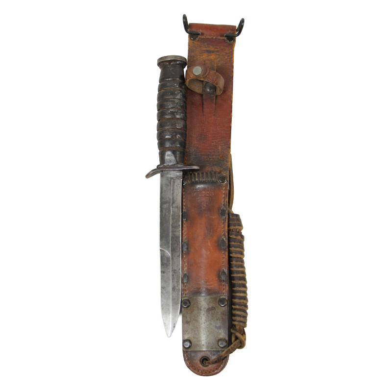 Knife, Trench, USM3, R.C. CO. on Blade, with Scabbard, USM6, MILSCO 1943