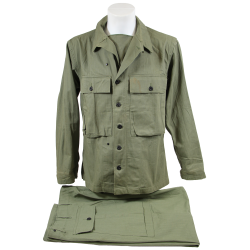 Jacket & Trousers, HBT (Herringbone Twill), Special, OD, US Army, 1942 - 1943