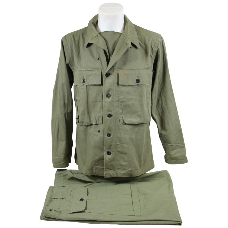 Jacket & Trousers, HBT (Herringbone Twill), Special, OD, US Army, 1942 - 1943
