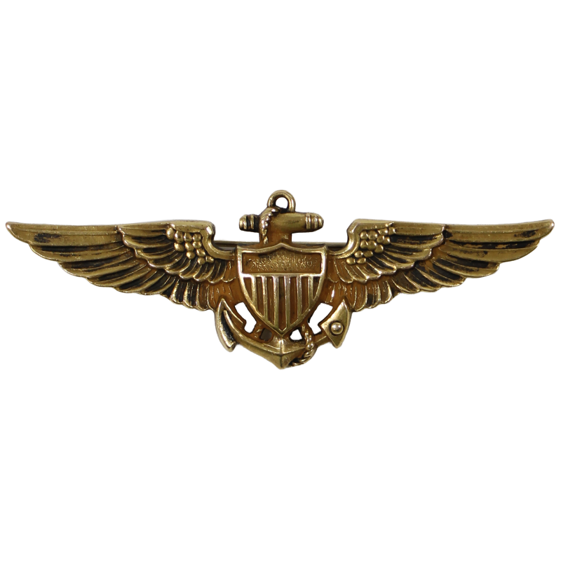 Wings, Pilot, US Navy & USMC, HILBORN-HAMBURGER, Sterling, Gold-filled, Pin back