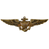 Brevet de pilote, US Navy & USMC, HILBORN-HAMBURGER, Sterling, Plaqué or, à épingle