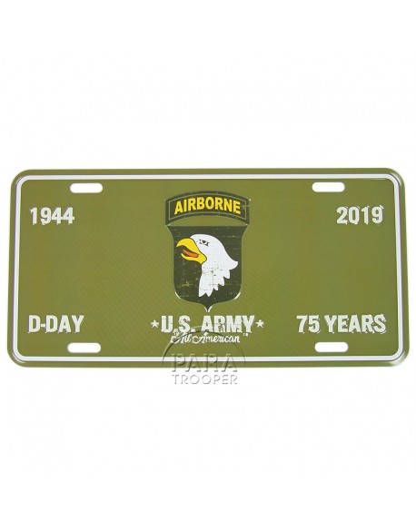 Plaque De Vehicule 75e Anniversaire 101st Ab Plaque De Vehicule 75e Anniversaire 101st Ab