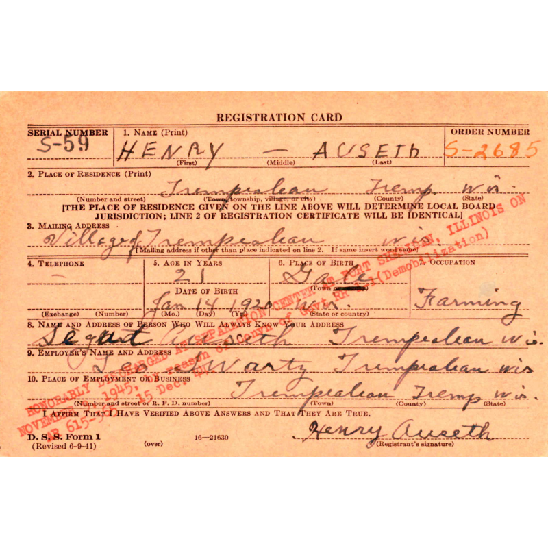 Grouping, T/5 Henry Auseth, 37th Engineer Bn., 5th ESB, Jour J, Omaha Beach