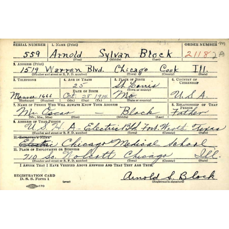 Carnet, Army Officer's Notebook, Cpt. Arnold Block, Medic, 82nd Airborne Division, ETO