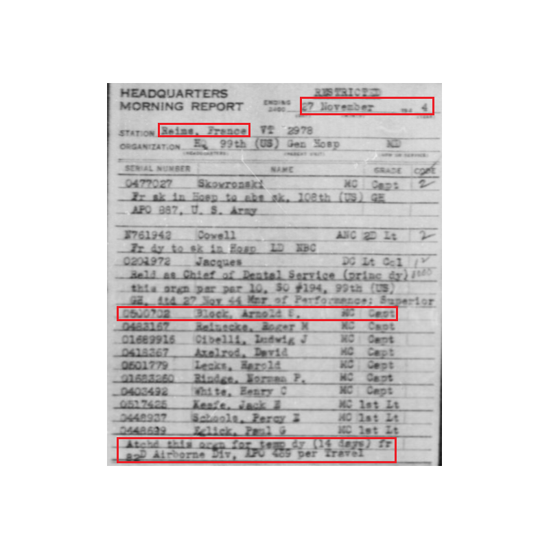 Carnet, Army Officer's Notebook, Cpt. Arnold Block, Medic, 82nd Airborne Division, ETO