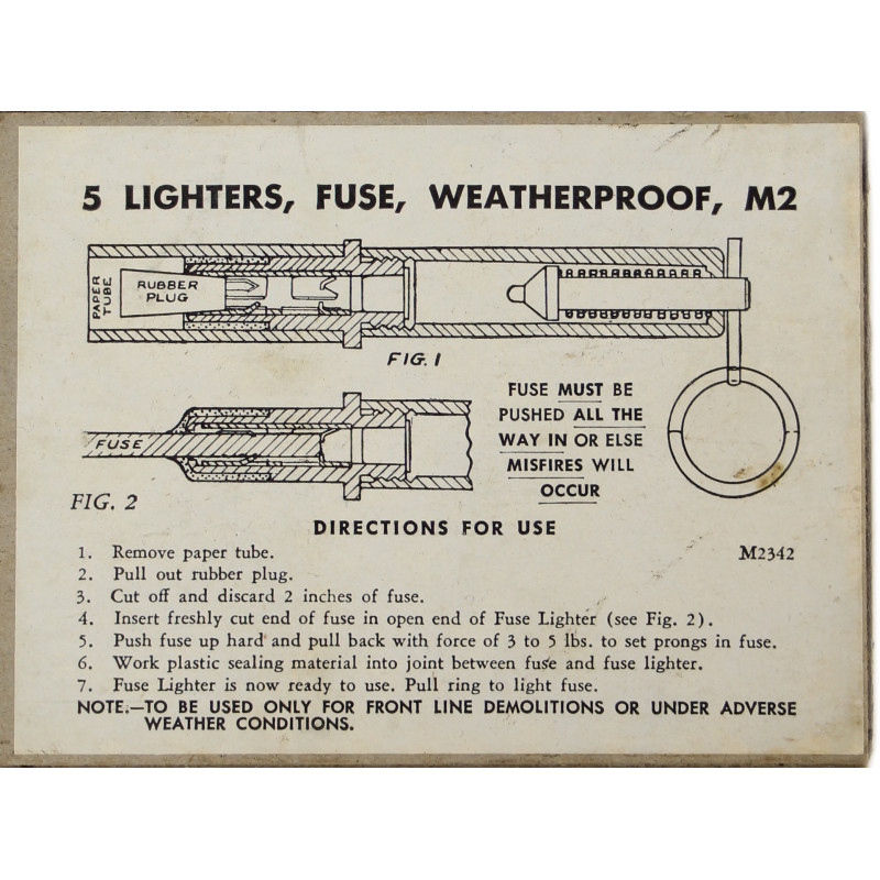 Box, Lighters, Fuse, Weatherproof, M2, Demolition, Full