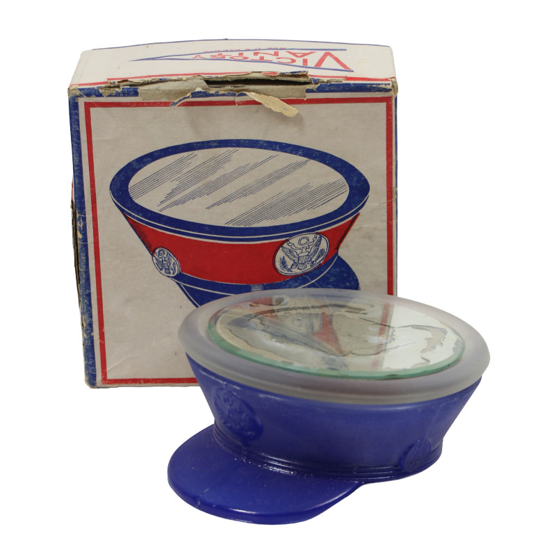 Jar, Powder, Glass, Blue, VICTORY VANITY, in Box