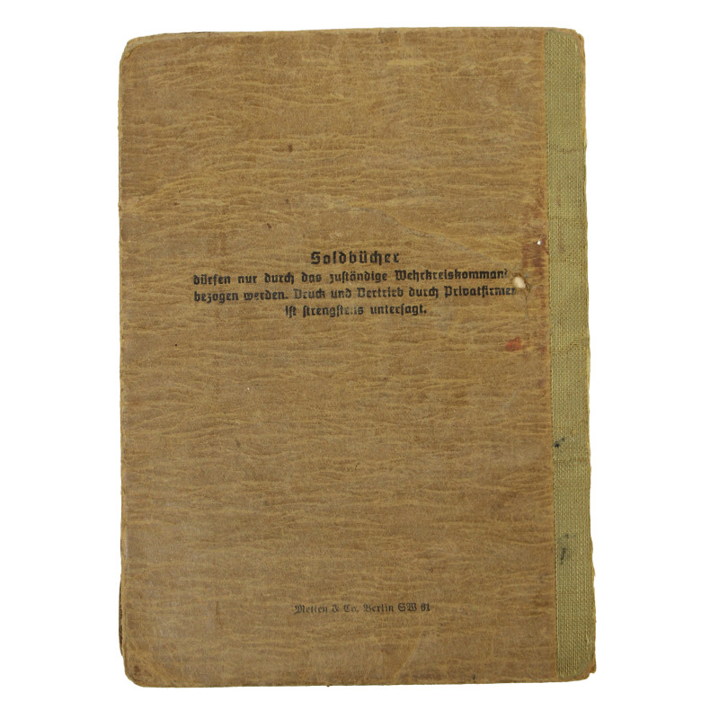 Soldbuch, Ob. Gefr. Oskar Tellschaft, Heer